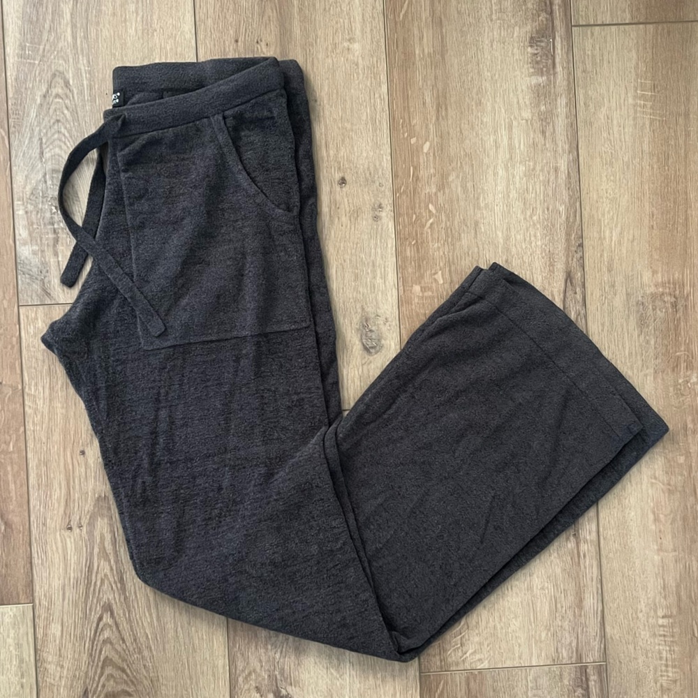 Barefoot Dreams CozyChic Ultra Lite Knit in Charcoal XS Long Pants with Pockets